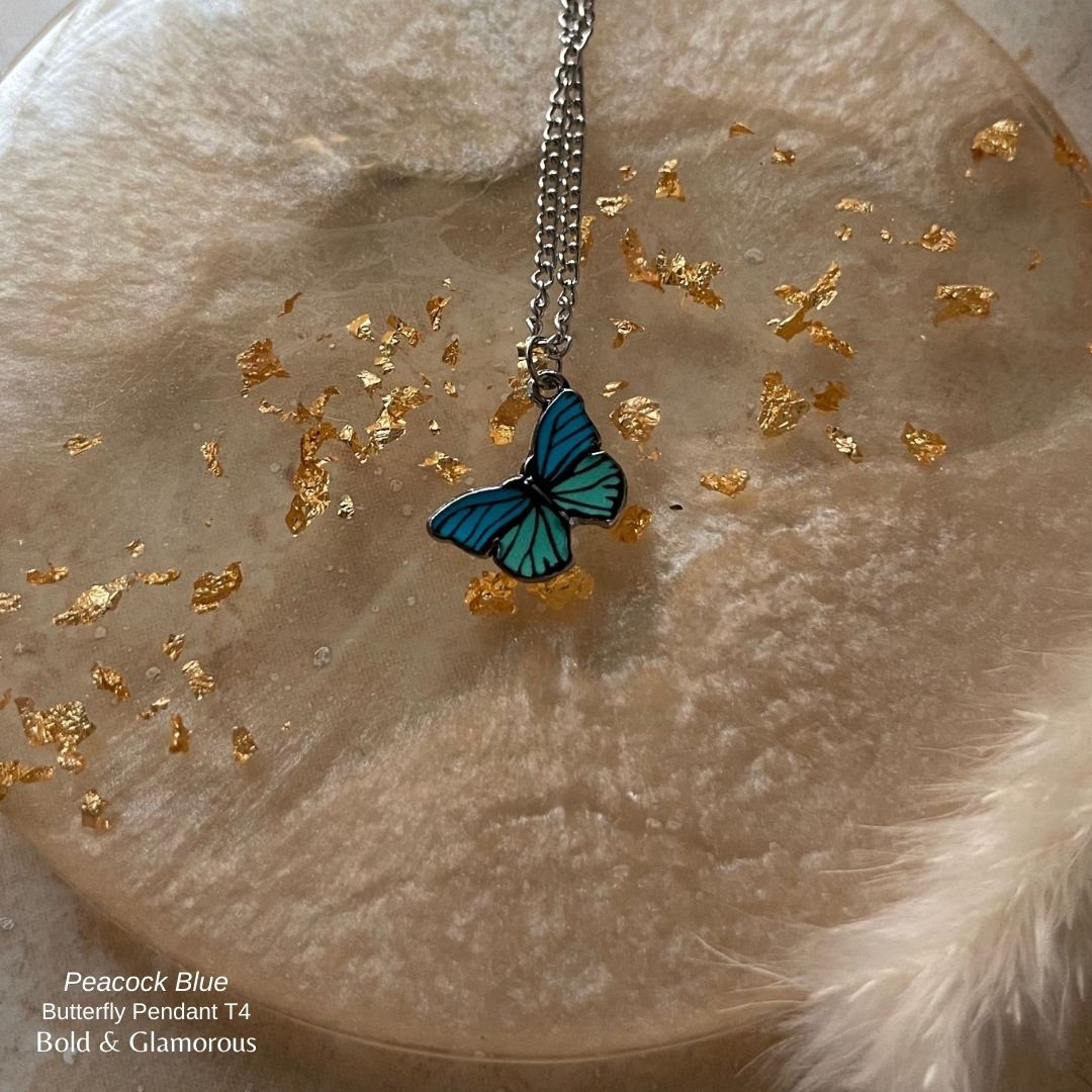 Butterfly Pendant | Type 4 | BPT4 | Peacock Blue