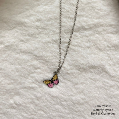 Butterfly Pendant | Type 4 | BPT4 | Pink Yellow
