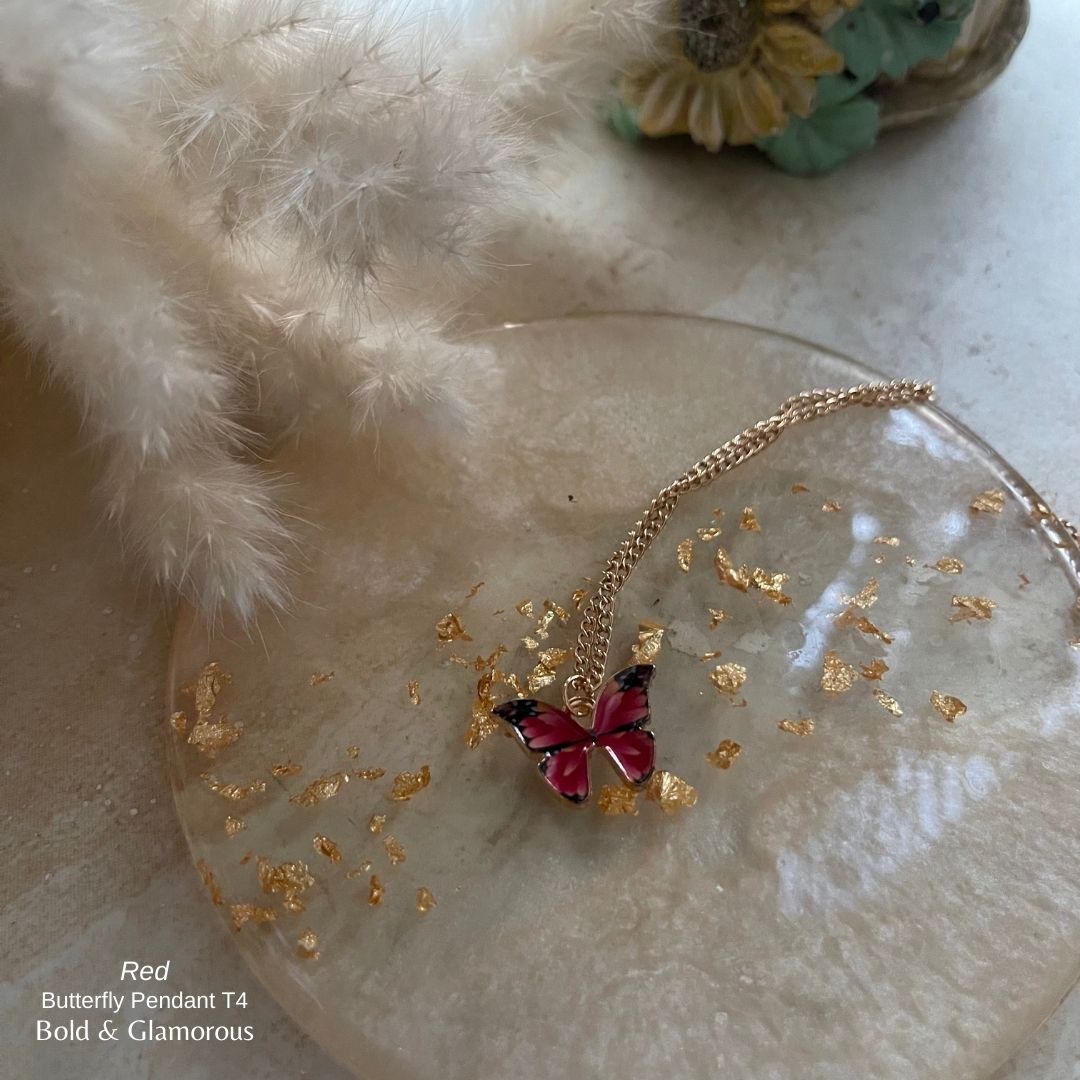 Butterfly Pendant | Type 4 | BPT4 | Red