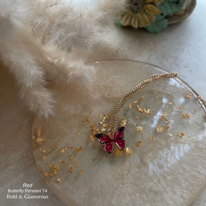 Butterfly Pendant | Type 4 | BPT4 | Red