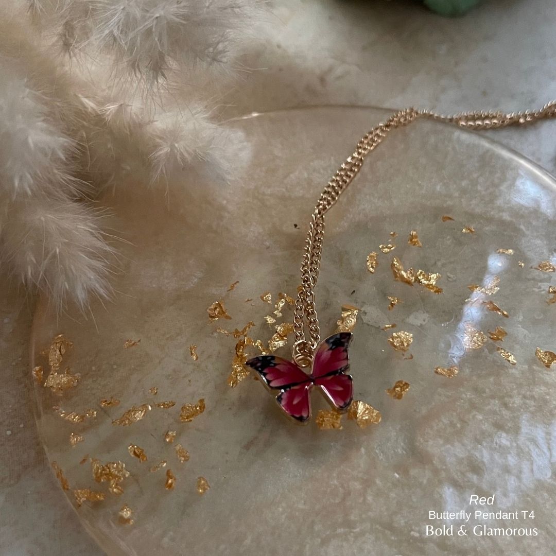 Butterfly Pendant | Type 4 | BPT4 | Red