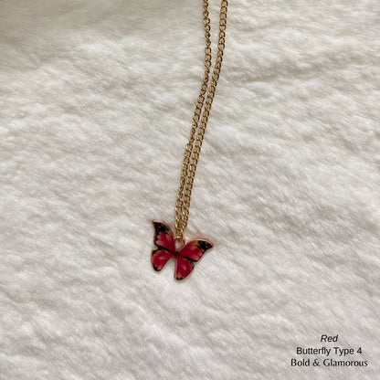 Butterfly Pendant | Type 4 | BPT4 | Red
