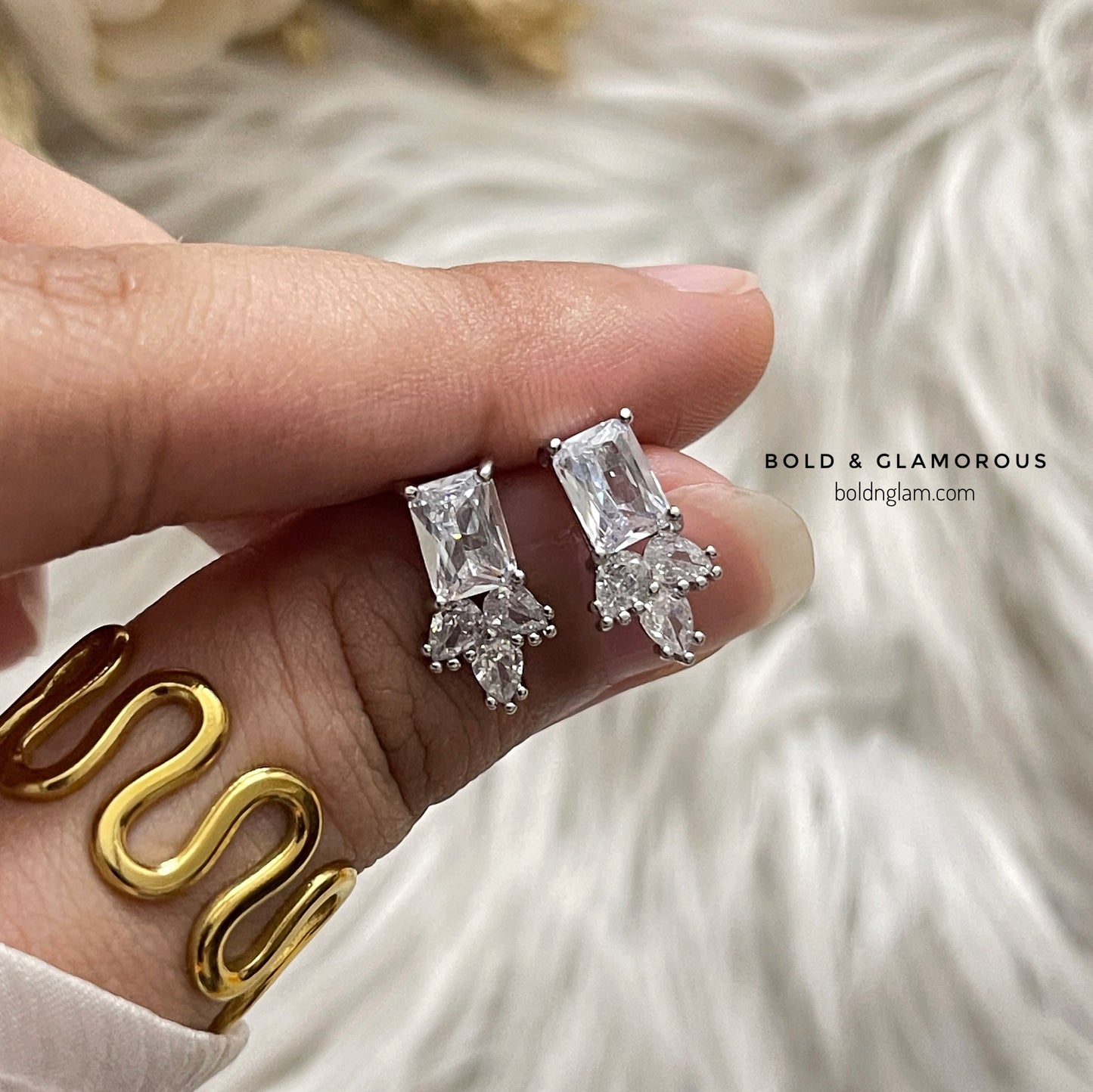 Zircon Leaf Princess Earring