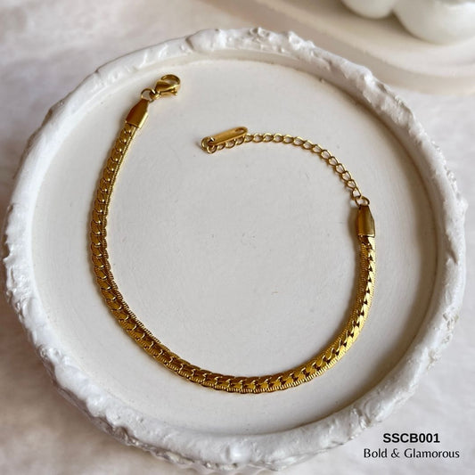 Chain Bracelet | SSCB001 | Mesh Bracelet | Gold