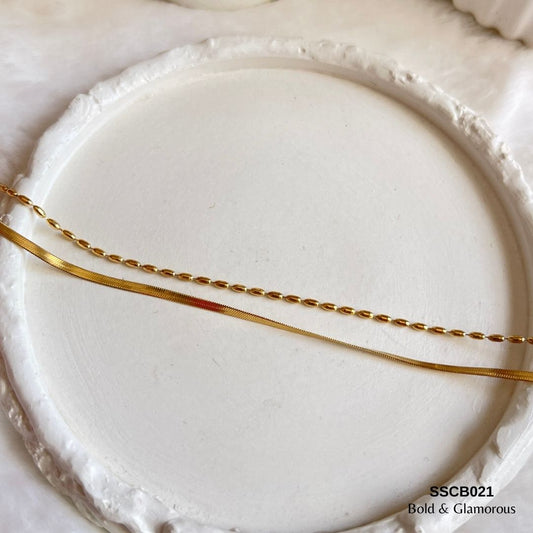Chain Bracelet | SSCB021 | Layered Link Simple