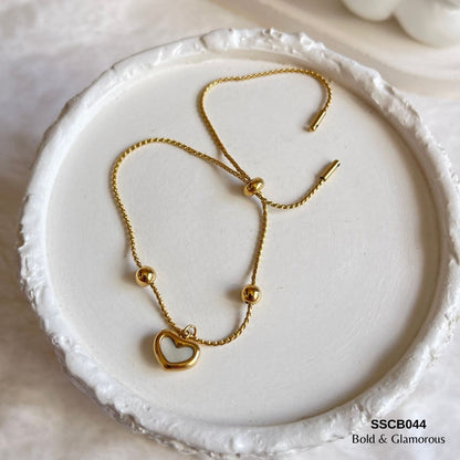 Chain Bracelet | SSCB044 | White Heart