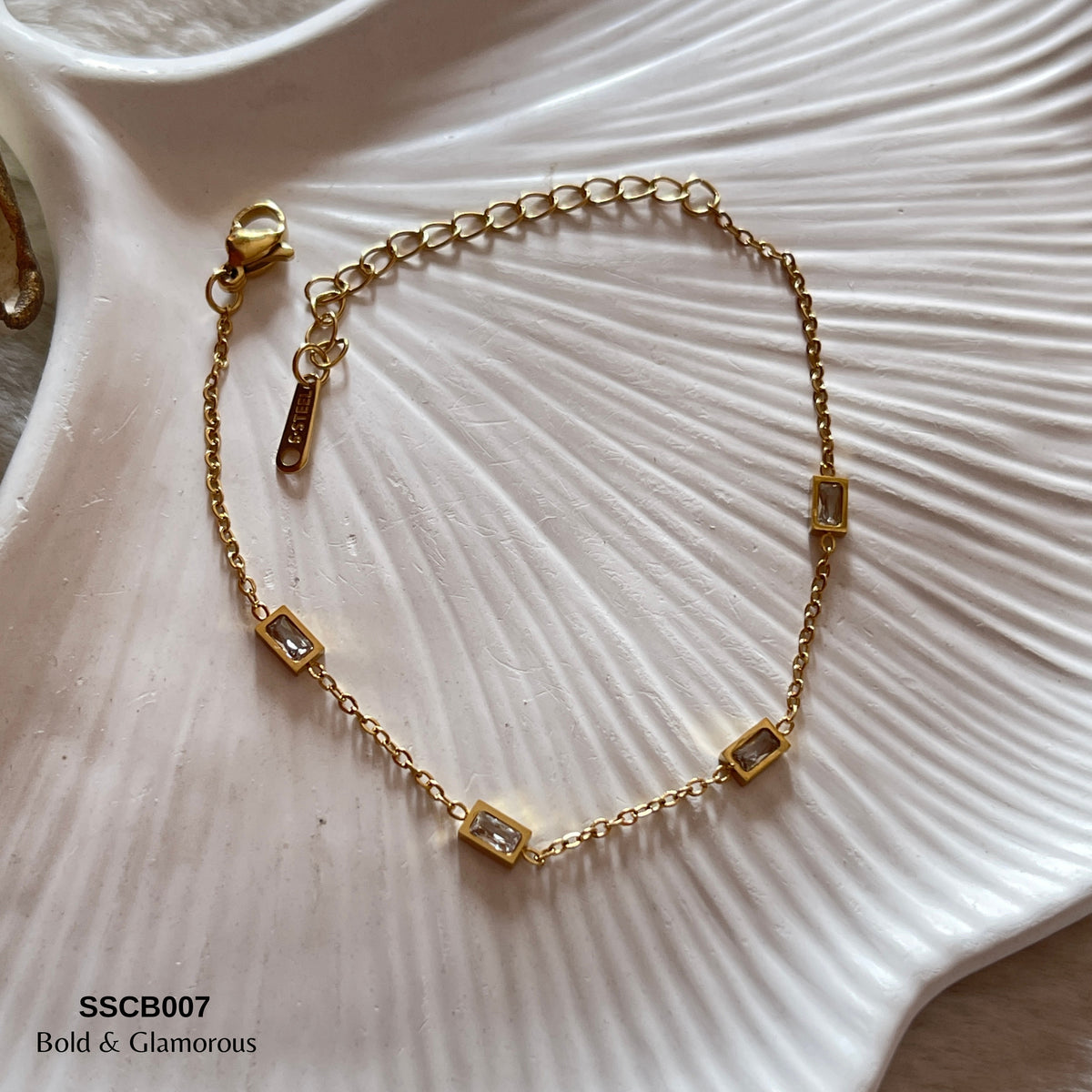 Chain Bracelet | SSCB007 | Dainty Stone Bracelet