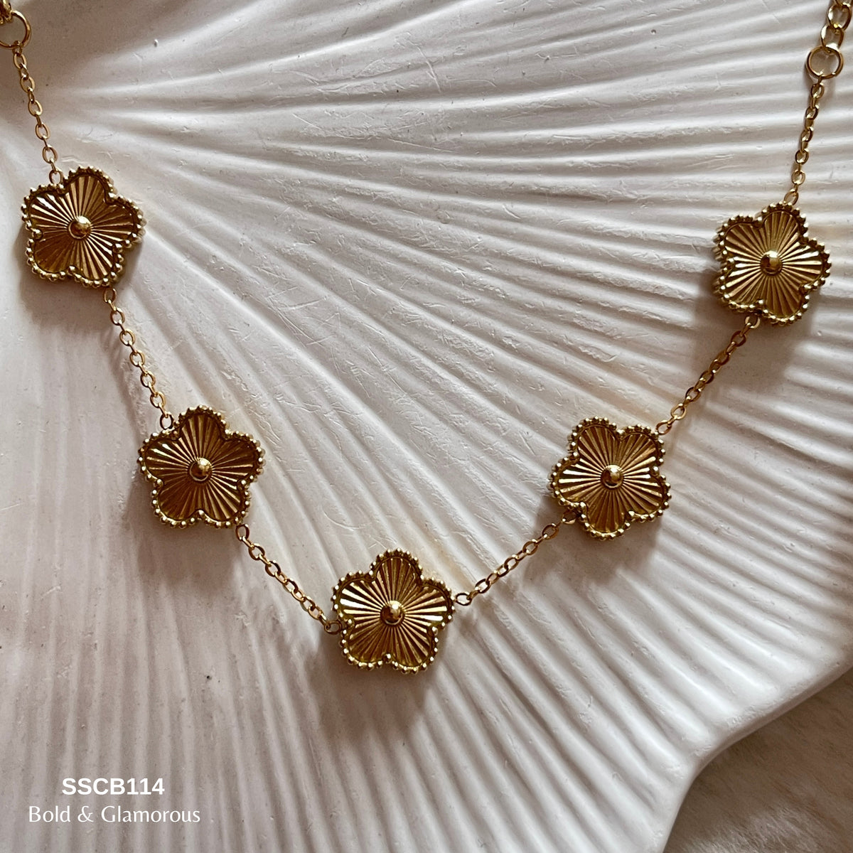 Chain Bracelet | SSCB114 | Five Clover Gold
