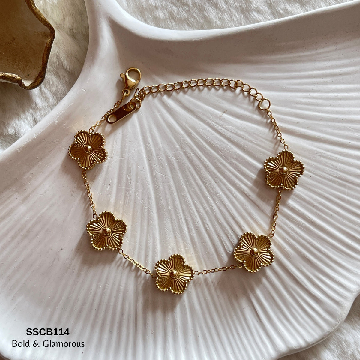 Chain Bracelet | SSCB114 | Five Clover Gold