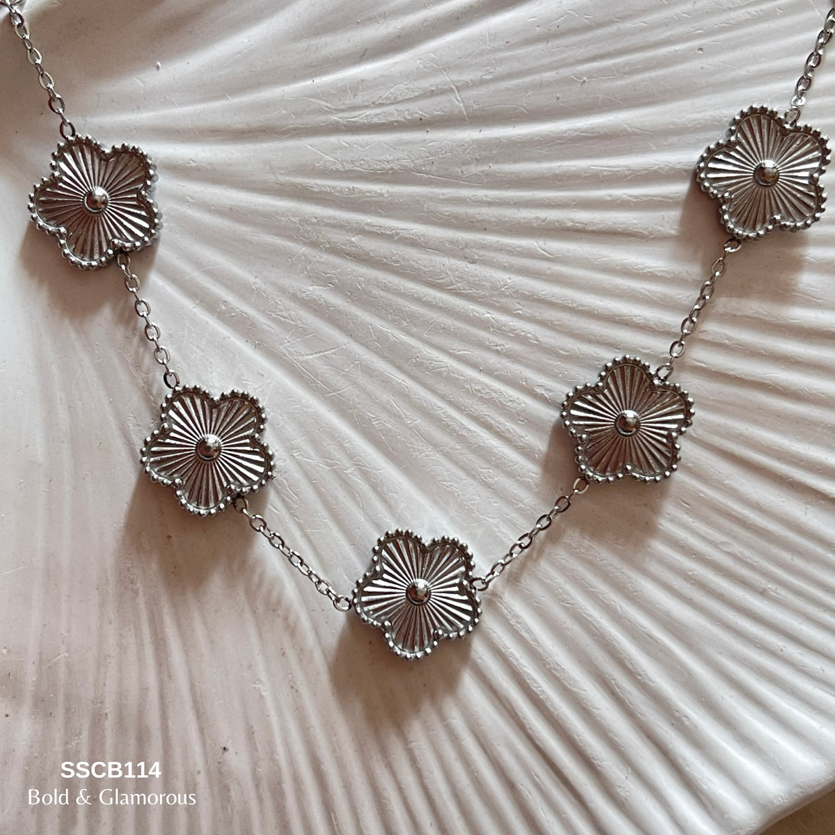 Chain Bracelet | SSCB114 | Five Clover Silver