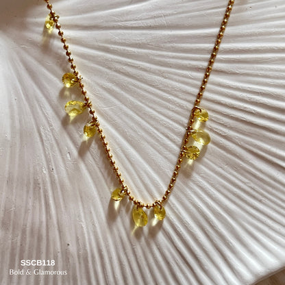 Chain Bracelet | SSCB118 | Lemon Water Drop