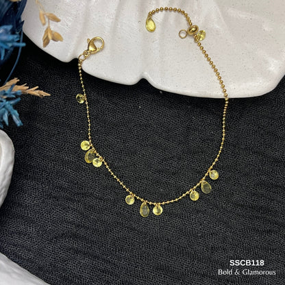 Chain Bracelet | SSCB118 | Lemon Water Drop