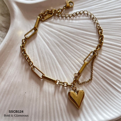 Chain Bracelet | SSCB124 | Heart Slicing