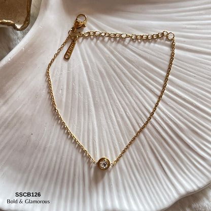 Chain Bracelet | SSCB126 | One Diamond