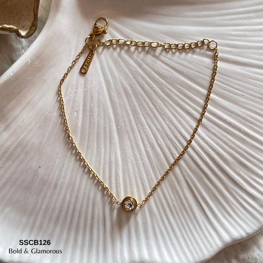 Chain Bracelet | SSCB126 | One Diamond