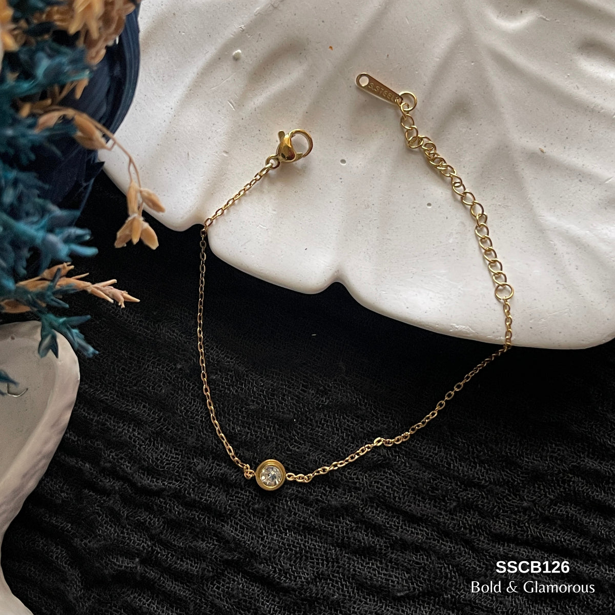 Chain Bracelet | SSCB126 | One Diamond