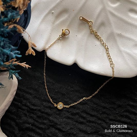 Chain Bracelet | SSCB126 | One Diamond
