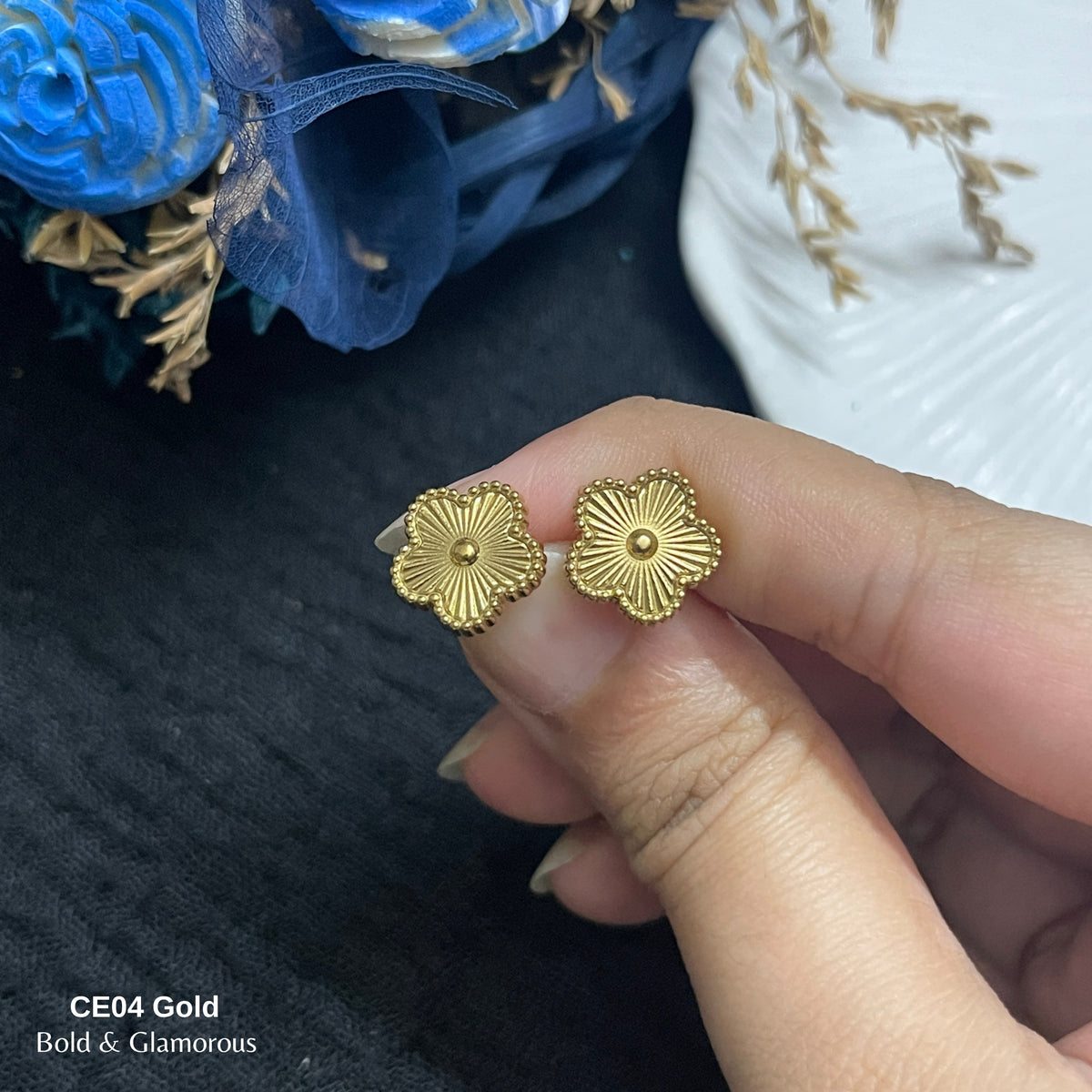 Clover Earring | CE04 | Gold