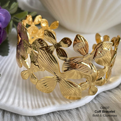 Cuff Bracelet | CB037 | Everlasting Flower