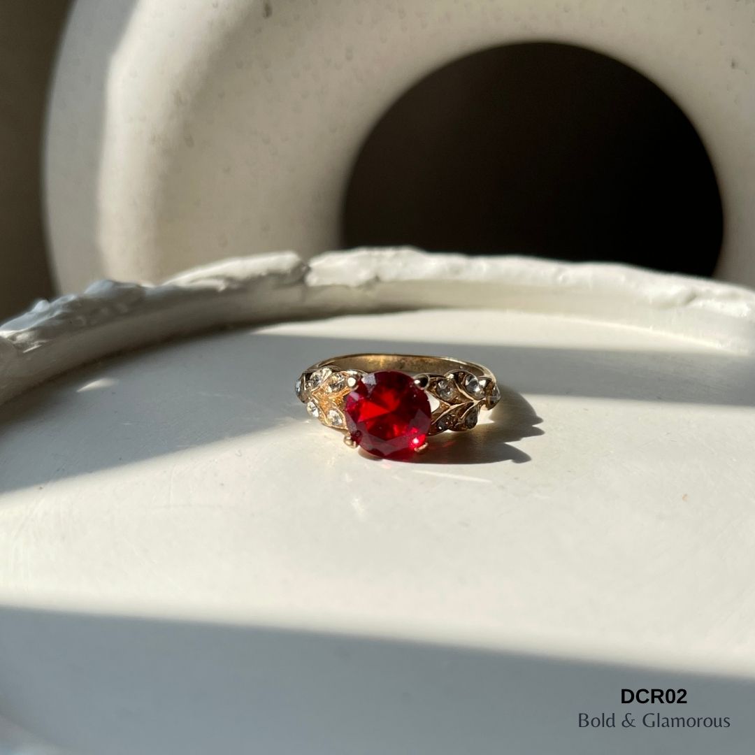Diamond Cut Ring | DCR02 | Blood Red