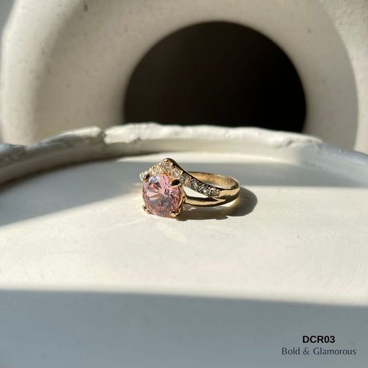 Diamond Cut Ring | DCR03 | Pink
