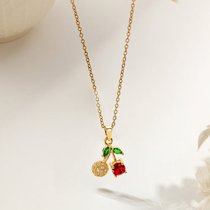 Necklace | SN319 | Diamond Cherry | Red