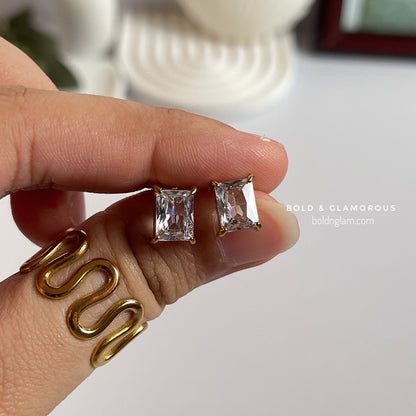 Stud Earring | STE101 | Zircon Square