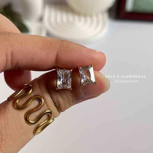 Stud Earring | STE101 | Zircon Square
