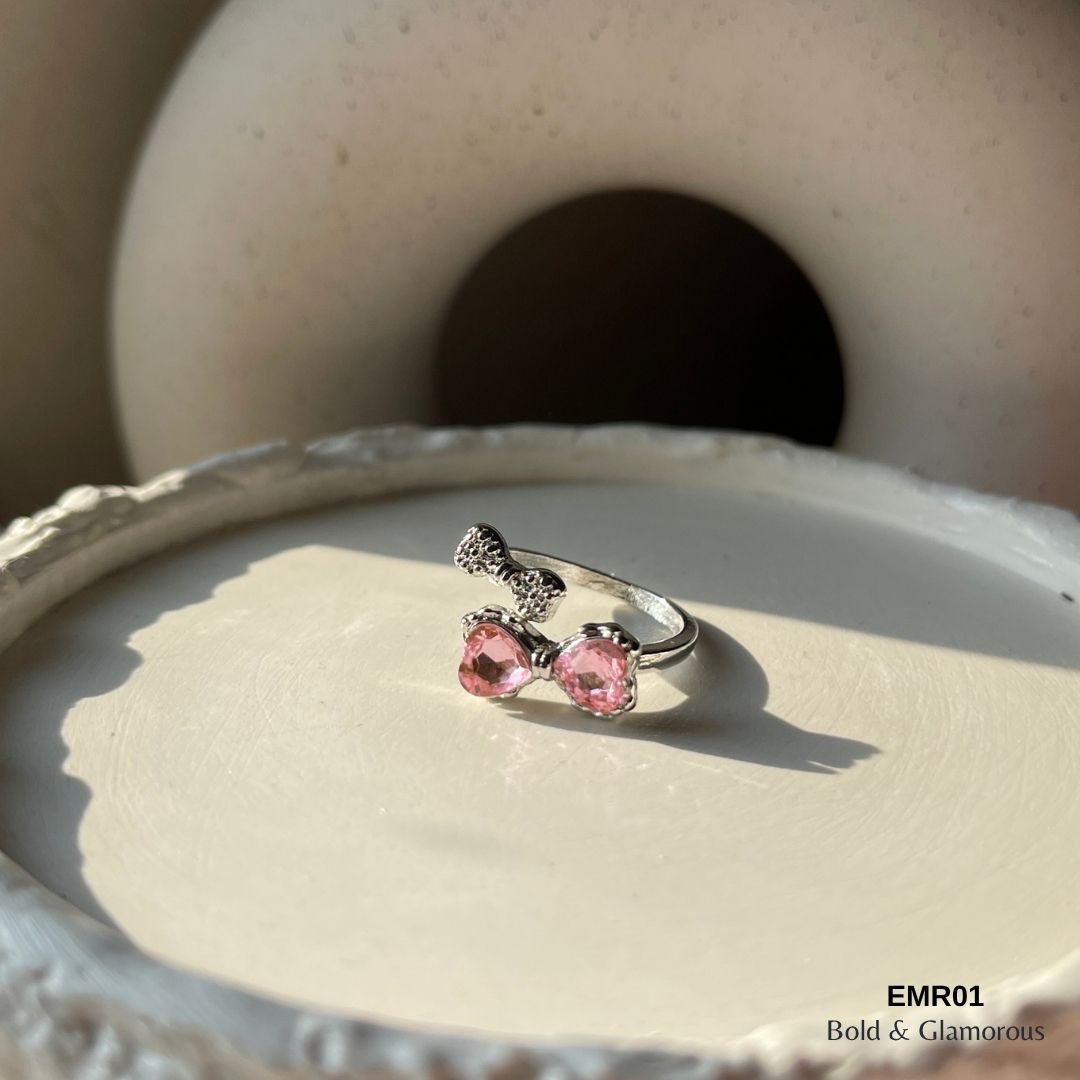 Bow Layered Ring | EMR01 | Pink