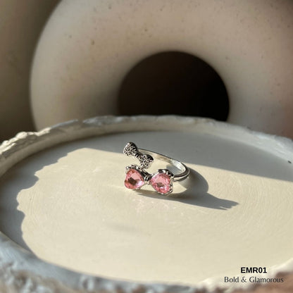 Bow Layered Ring | EMR01 | Pink