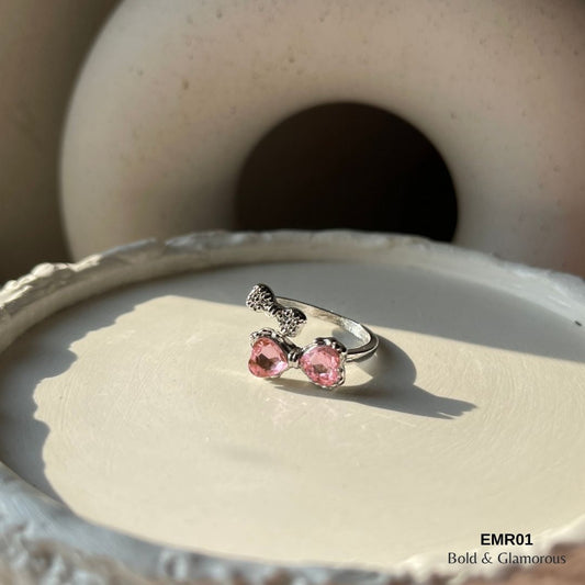 Bow Layered Ring | EMR01 | Pink