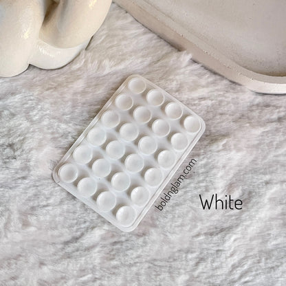Double Sided Silicone Suction Pad | White
