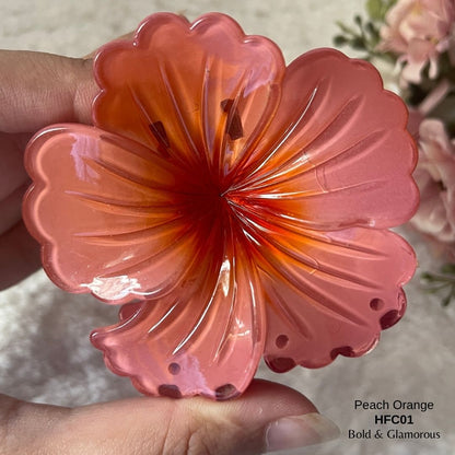 Flower Hair Claw Clip | HFC01 | Peach Orange