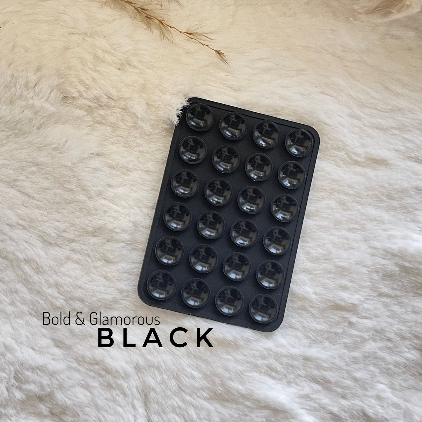 Double Sided Silicone Suction Pad | Black