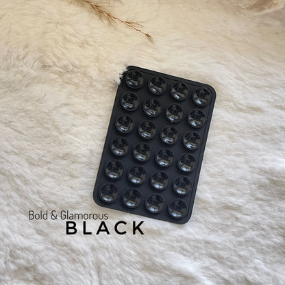 Double Sided Silicone Suction Pad | Black