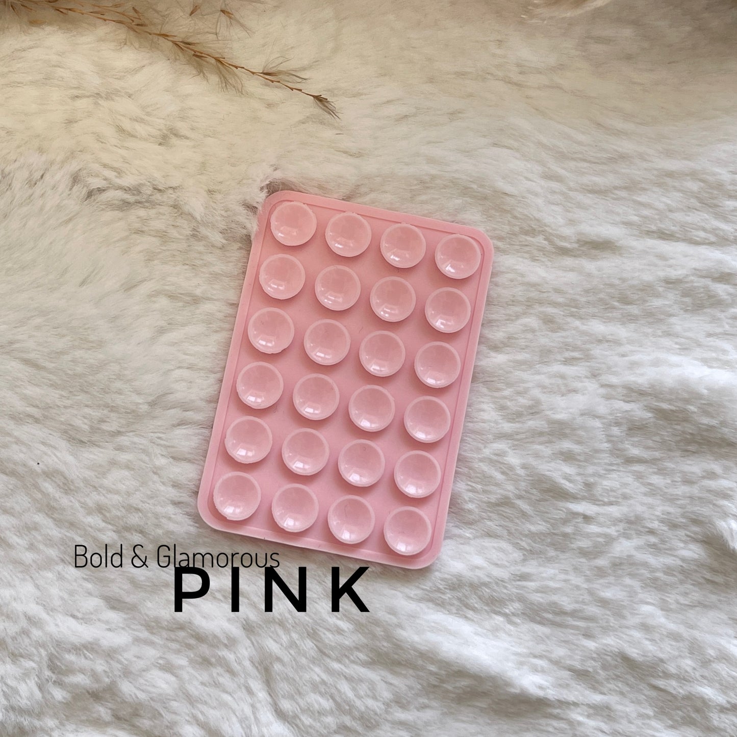 Double Sided Silicone Suction Pad | Pink