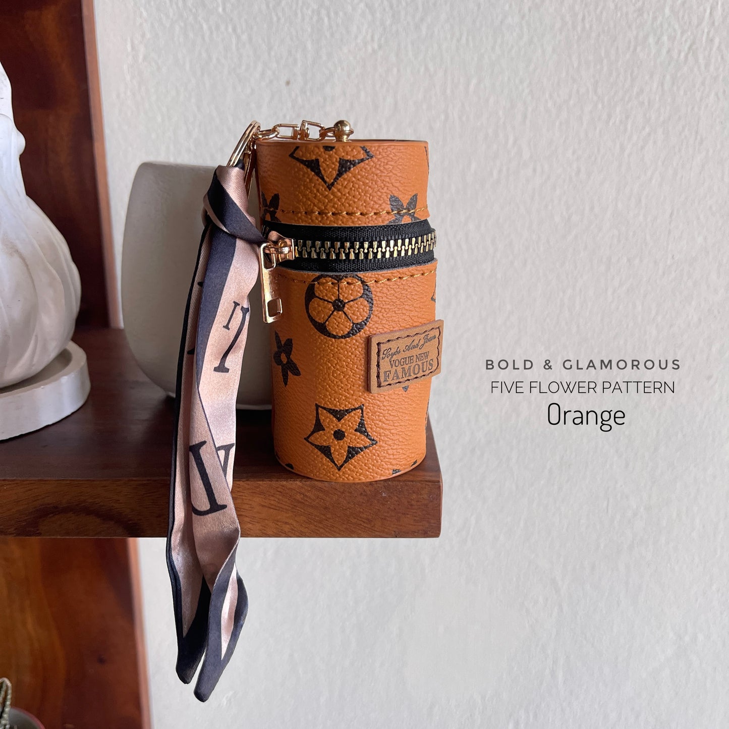 Multifunctional Bag Charms | BC003 | Five Flowered Orange