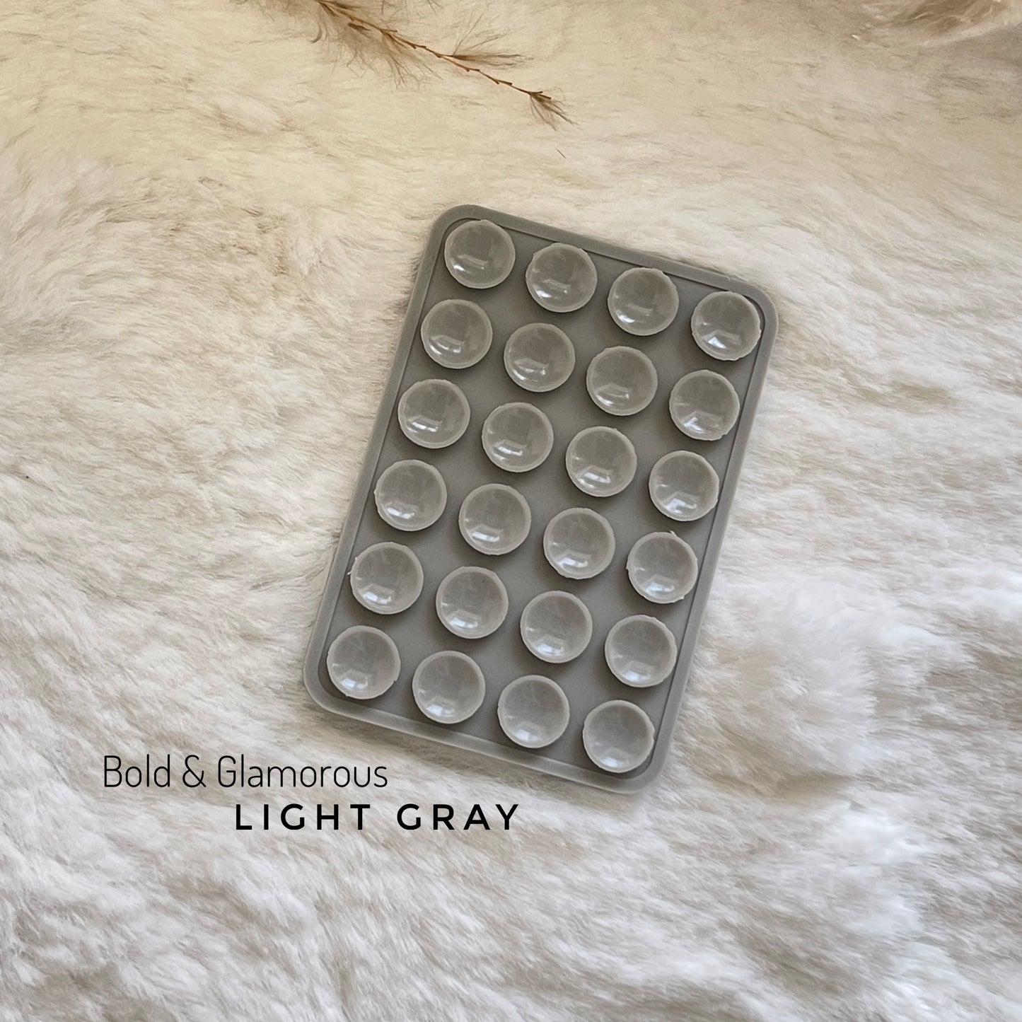 Double Sided Silicone Suction Pad | Light Gray