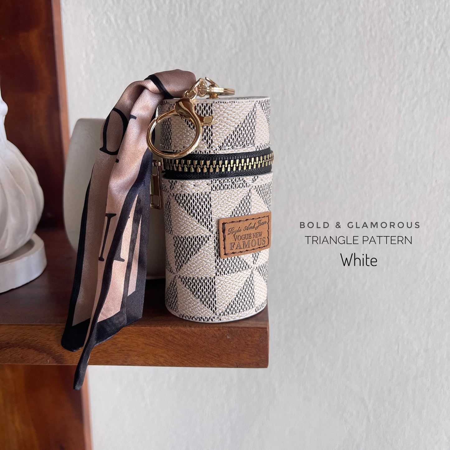 Multifunctional Bag Charms | BC002 | Triangular White