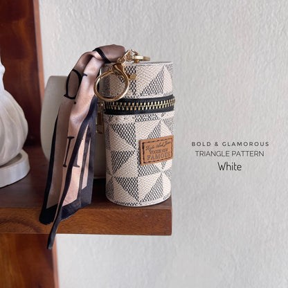 Multifunctional Bag Charms | BC002 | Triangular White