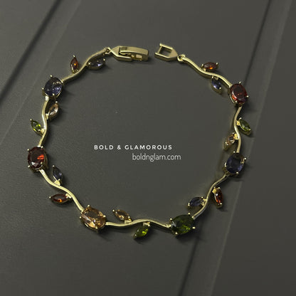 Zircon Tulip Bracelet | Multicolor