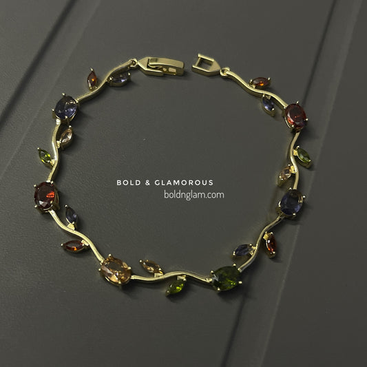 Zircon Tulip Bracelet | Multicolor