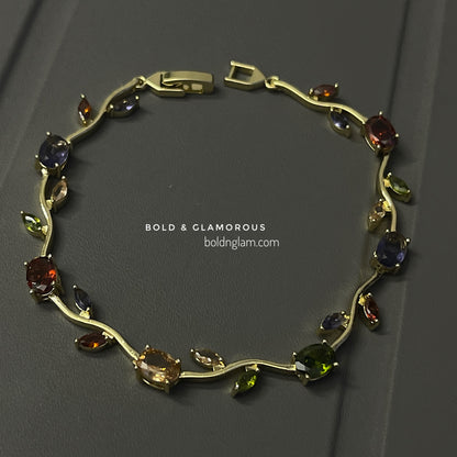 Zircon Tulip Bracelet | Multicolor