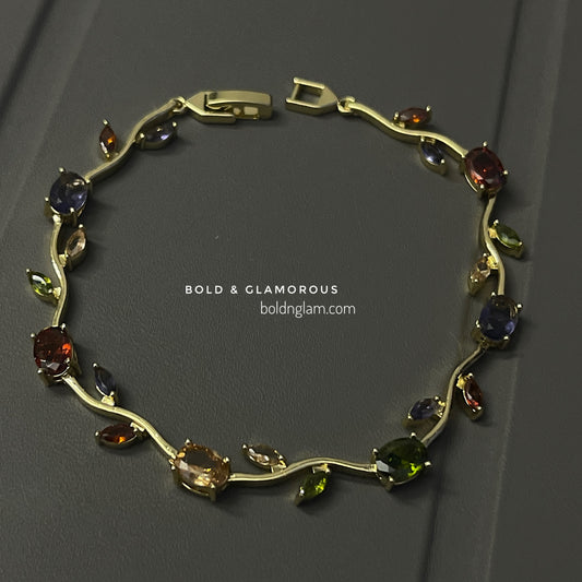Zircon Tulip Bracelet | Multicolor