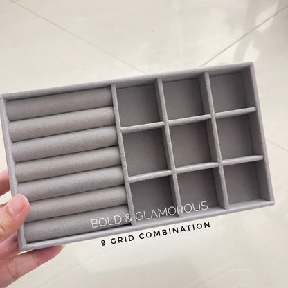 Jewelry Tray | Large | 9 Grid Combination