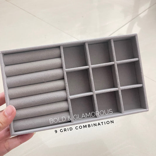 Jewelry Tray | Large | 9 Grid Combination
