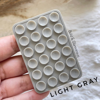 Double Sided Silicone Suction Pad | Light Gray