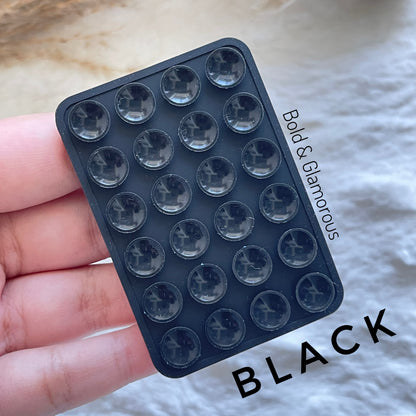Double Sided Silicone Suction Pad | Black
