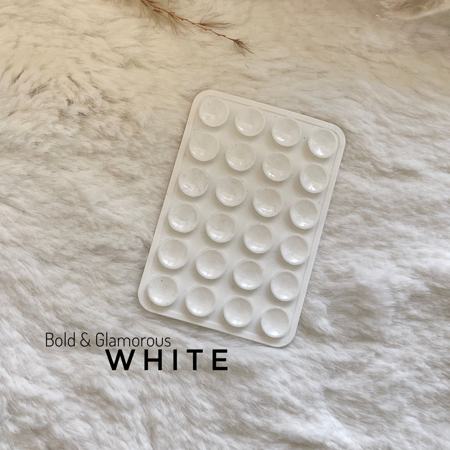 Double Sided Silicone Suction Pad | White