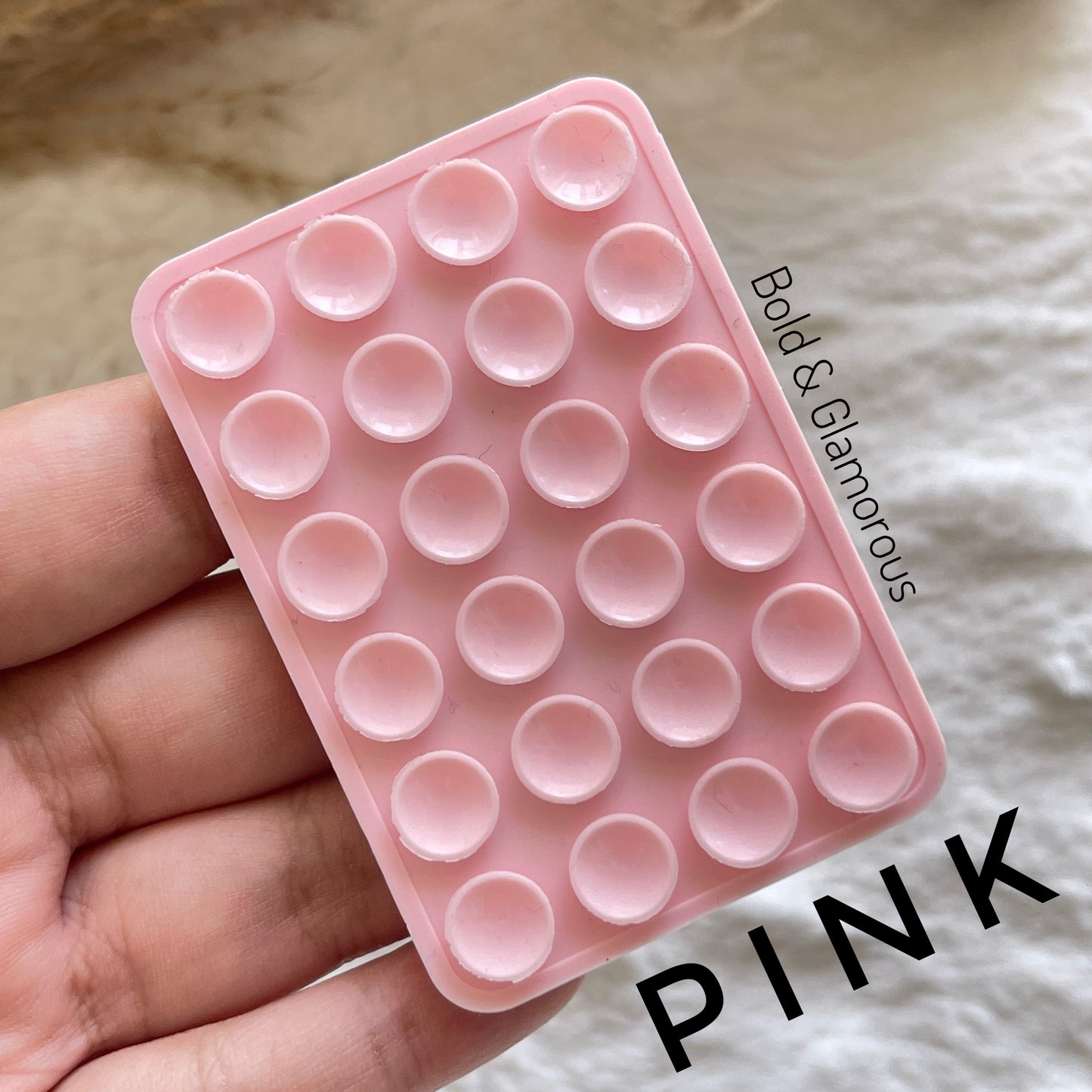 Double Sided Silicone Suction Pad | Pink